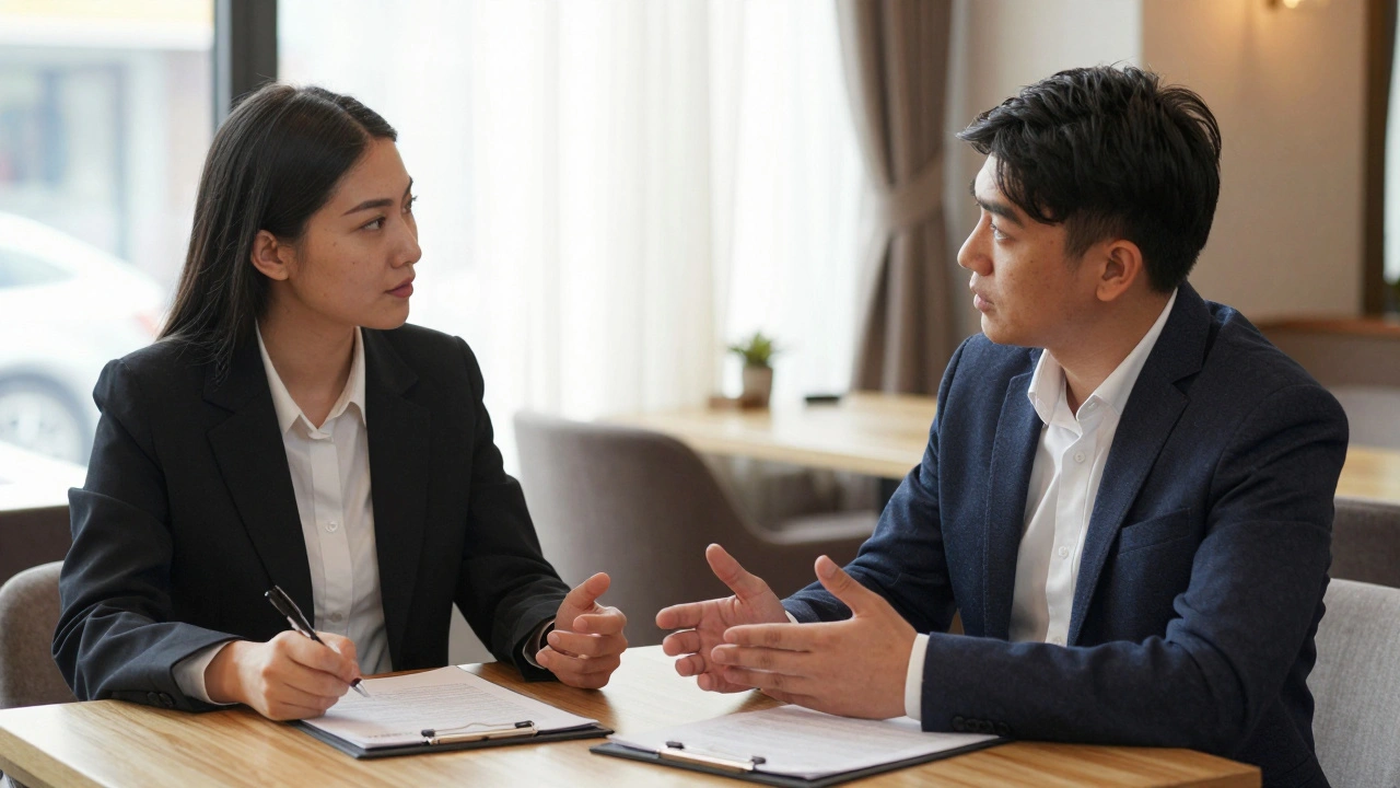 Maltepe&#039;de bir kafede konuşan iki kişi, dikkatli dinleme ve saygılı iletişim görsel olarak anlatılıyor.