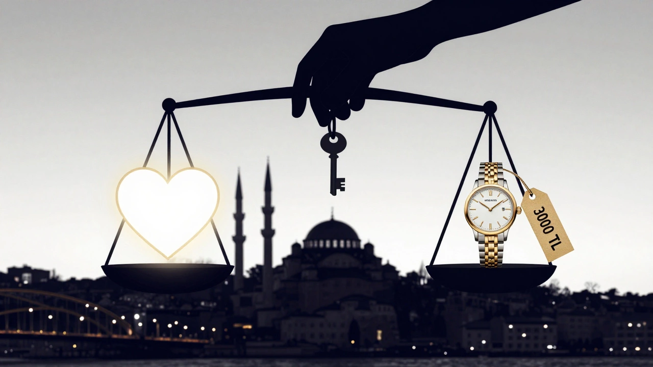 Duygusal bağlantı ve profesyonel hizmetin dengesi, Ortaköy manzarası ile arka planda.