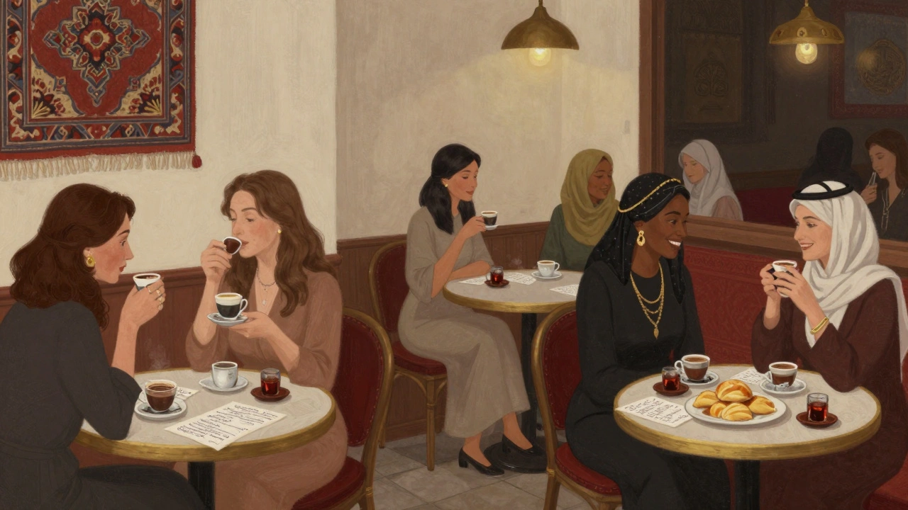 Farklı kültürlü kadınlar, İstanbul’un farklı semtlerinde kafe de sohbet ediyor.