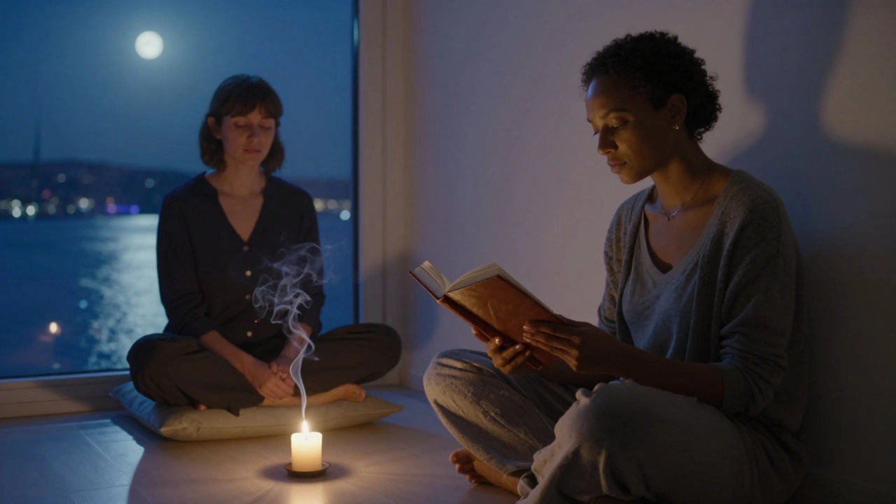 Bir Afrikalı kadın, Beşiktaş'ta bir misafirle şiir okuyor.