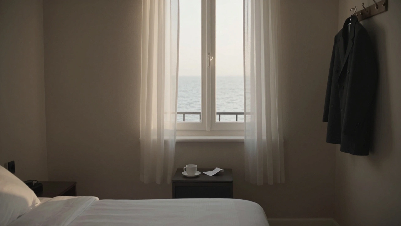 Ortaköy'de bir otel odasında temiz ve profesyonel bir kapanış sahnesi.